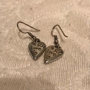 Brighton - Sterling Silver Love/Amour Earrings